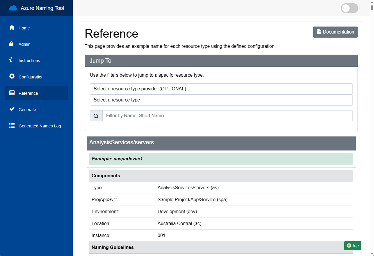 Reference Page